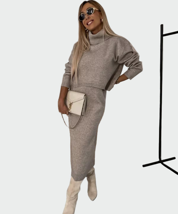 Σετ Φόρεμα και Ζιβάγκο Πουλόβερ