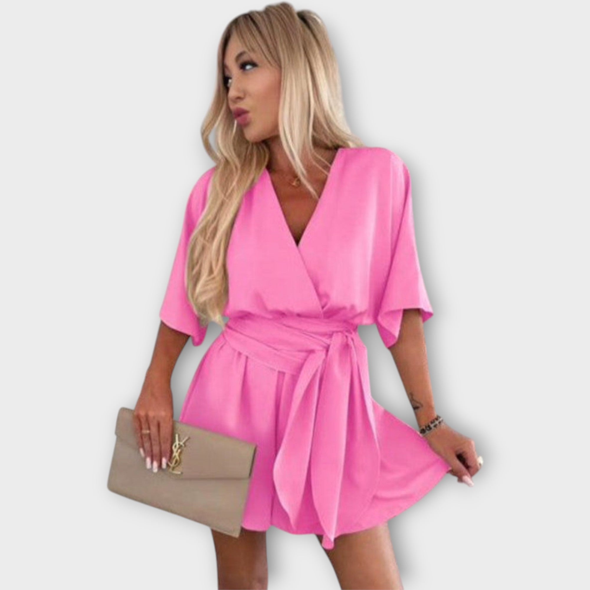 Αέρινο Καλοκαιρινό Φόρεμα με Βολάν και Ζώνη