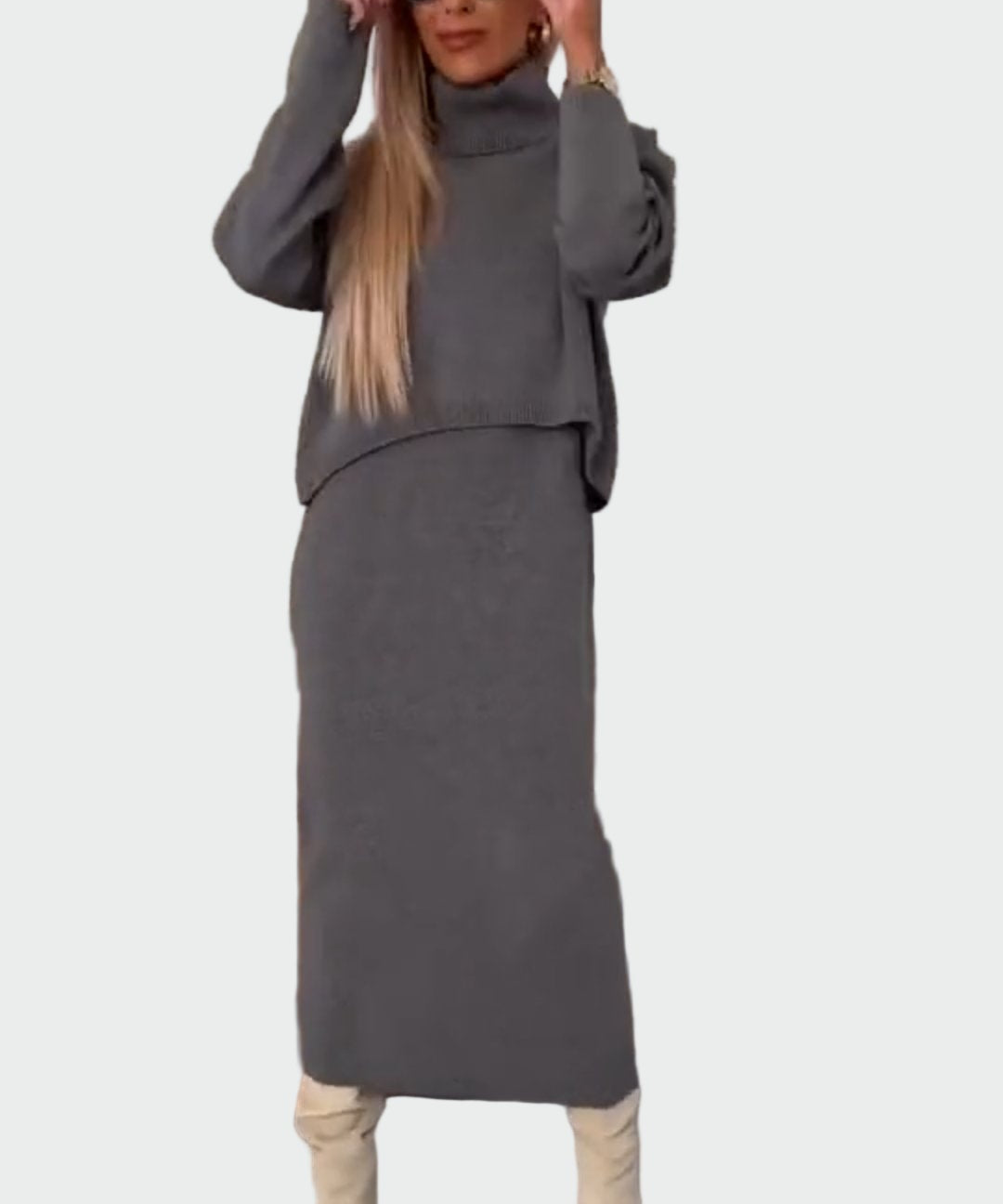 Σετ Φόρεμα και Ζιβάγκο Πουλόβερ