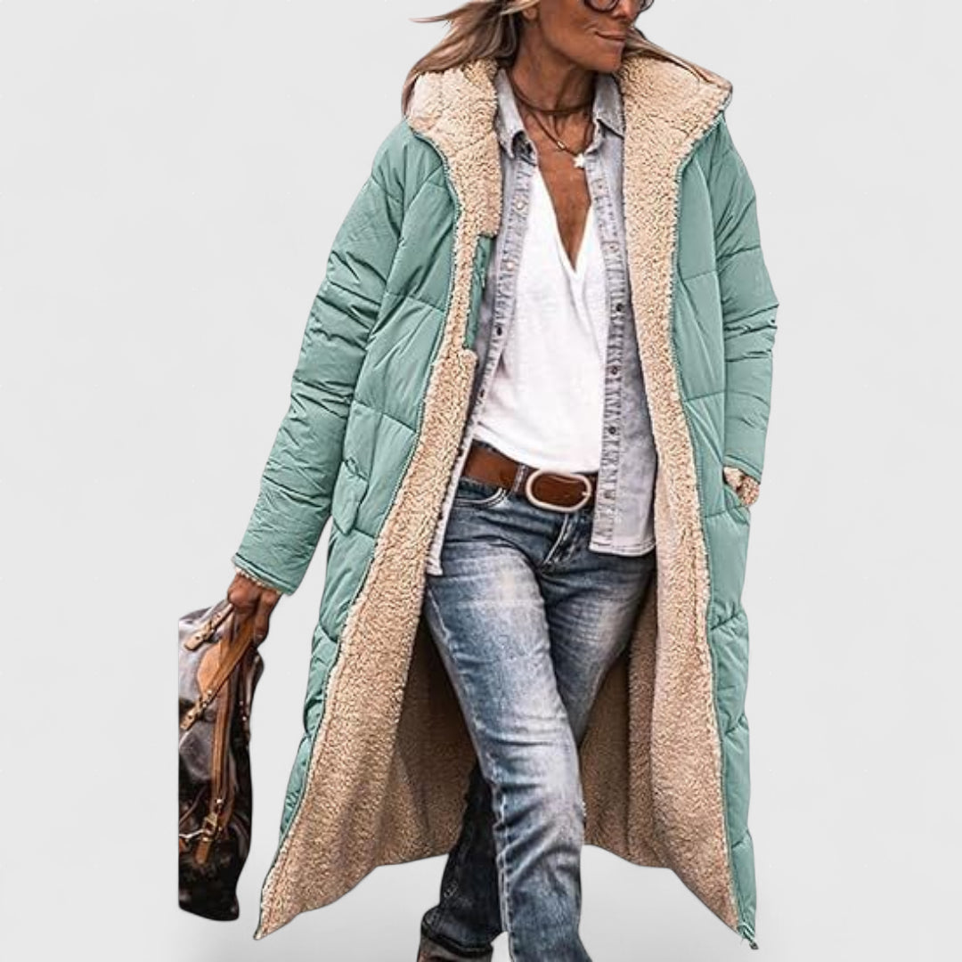 Στεφανία - Κομψό και ζεστό αναστρέψιμο παρκά για γυναίκες