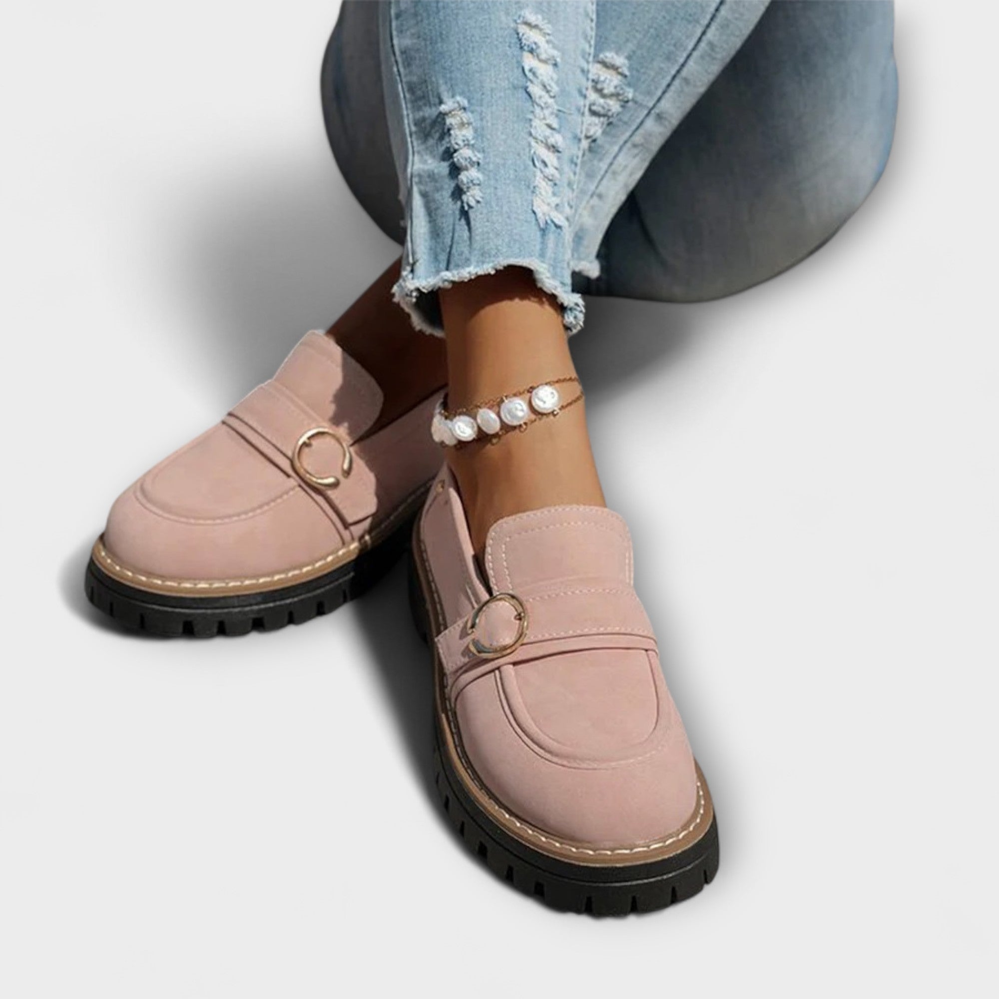 Ελένη Λώρα Casual Loafers Στρογγυλή Μύτη Άνετη Κατασκευή