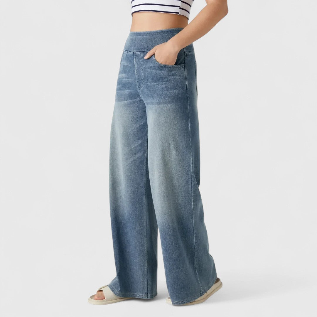 Ελπίδα - άνετο και ελαστικό παντελόνι με ψηλή μέση