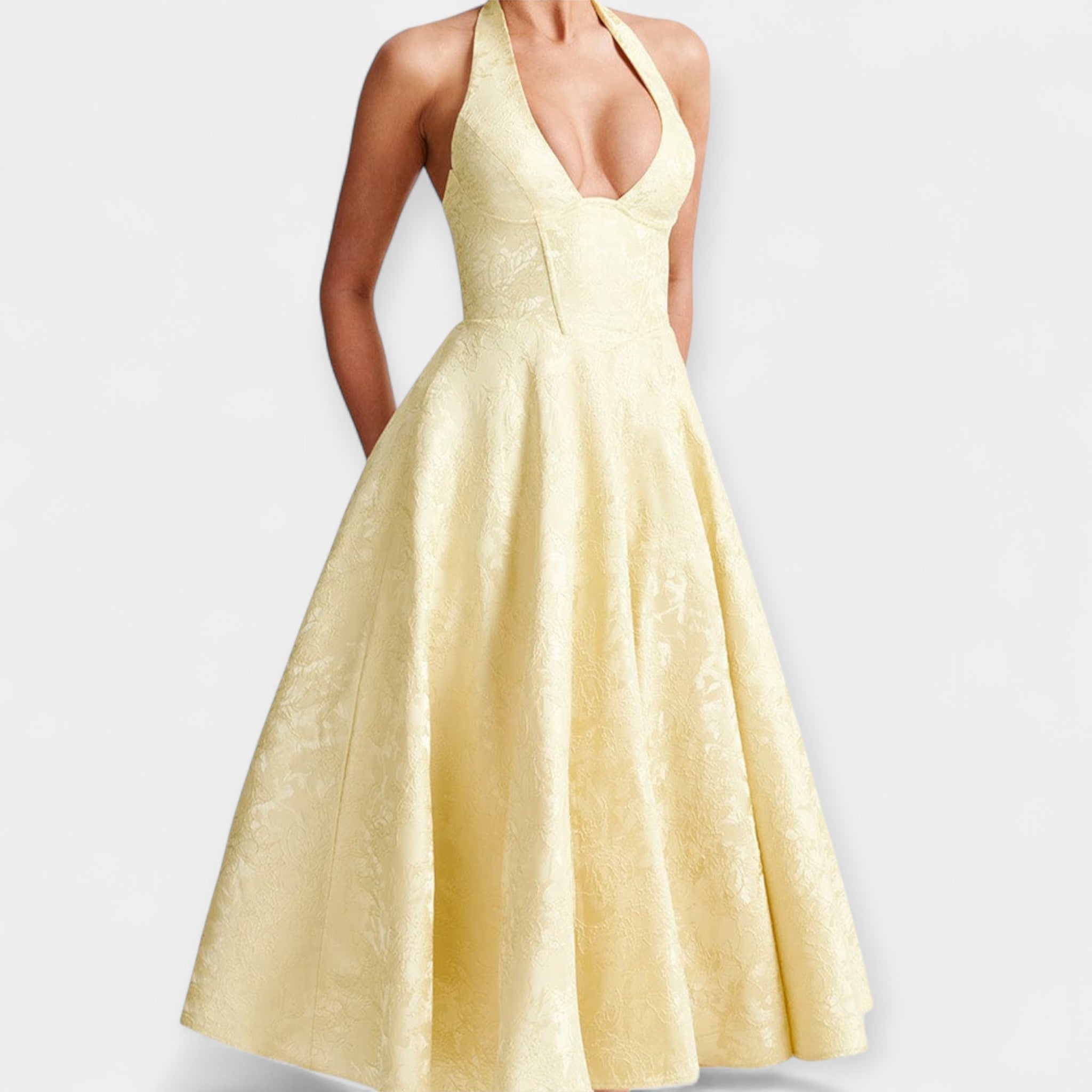 Μίντι Φόρεμα με Ανοιχτή Πλάτη και Στυλάτο Κορσέ