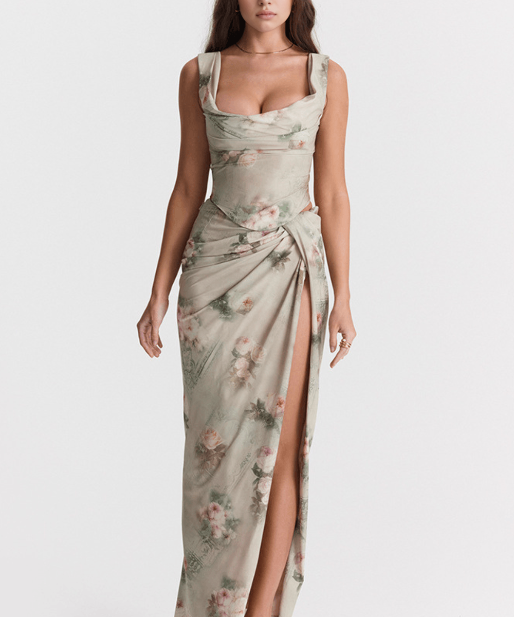 Ιβέλλε | Φόρεμα με Κόψιμο και Σκίσιμο