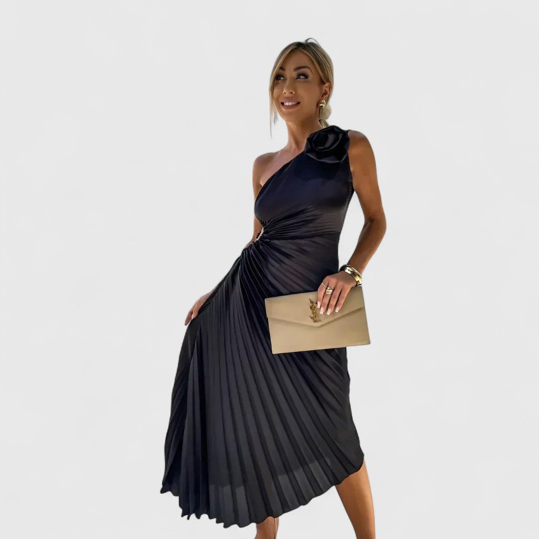 Αγνή - Κομψό φόρεμα με πιέτες και ανάλαφρη αίσθηση