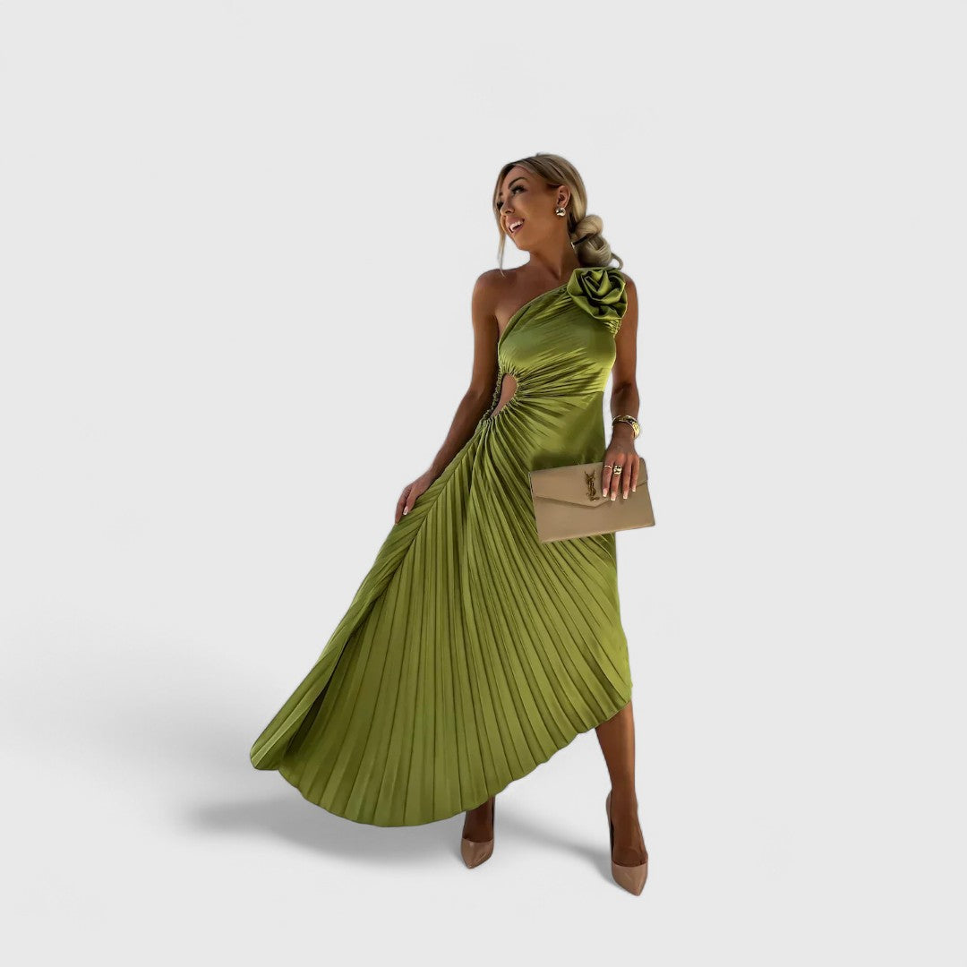 Αγνή - Κομψό φόρεμα με πιέτες και ανάλαφρη αίσθηση