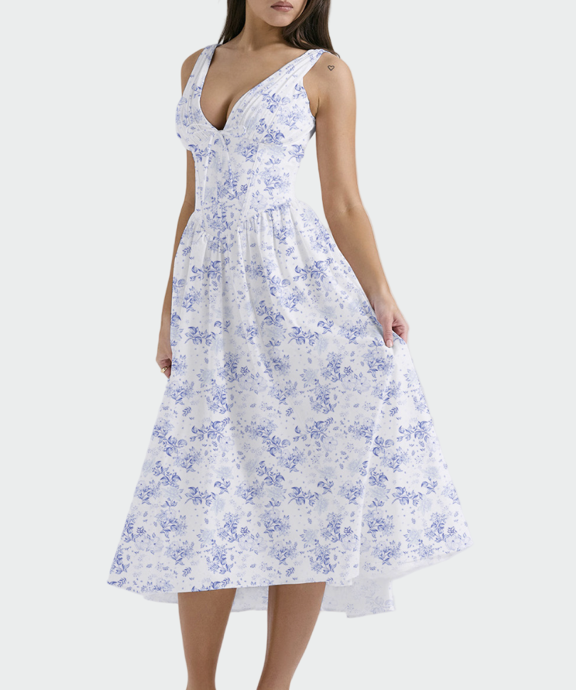 Φόρεμα Midi Ρομαντικής Ανθοκομίας